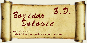 Božidar Dolović vizit kartica